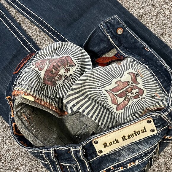 Rock Revival Women's Denim Jeans, Women's size 26, Angie Straight - Picture 9 of 16